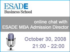 Oct 30 online chat with ESADE adminission director
